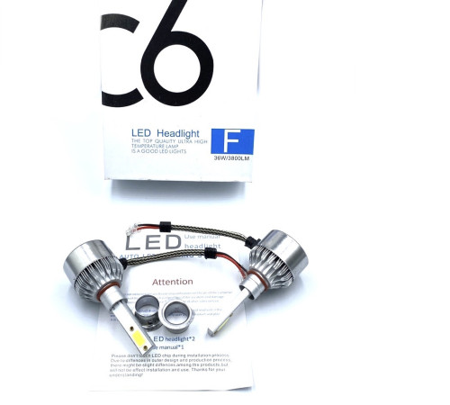 Комплект автомобільних LED ламп C6 H1 12v 24v 6500K (5537)